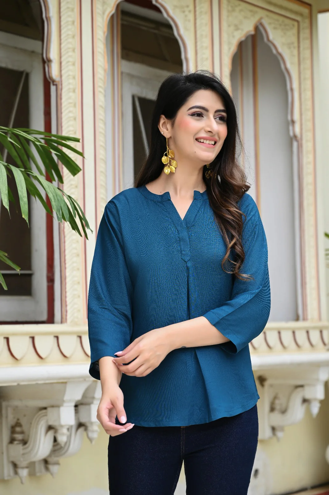 Viscose Pleated Top